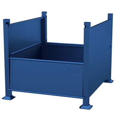 Premier Rigid Drop Gate Solid Wall Container Open 2