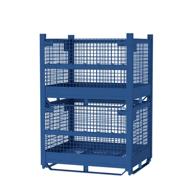 Premier Rigid Single Gate Wire Mesh Container Stacked