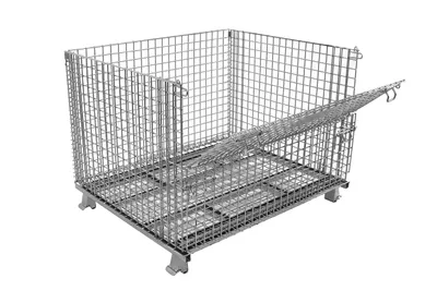 Premier Handling Solutions IHW-5-404836 collapsible wire container shown from an alternate angle
