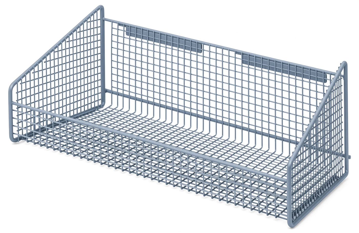 Quantum 1017HBGY Partition Wall Hanging Basket, 11-7/8"W x 18"D x 7-1/2"H, 125 lb capacity, Gray