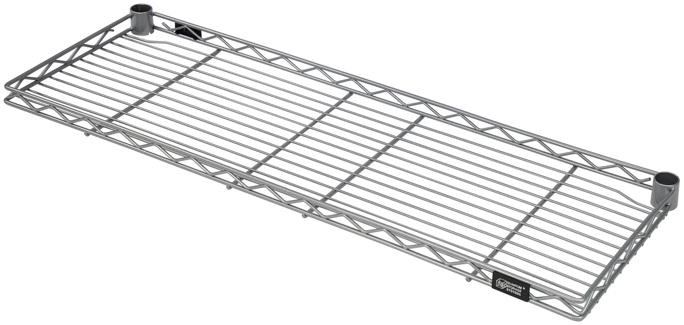 Quantum 1230RCSGY Wire Shelf, 30"W x 12"D, 150 lb capacity, Gray