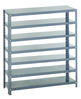 Quantum 1239-000 Shelving Unit, 12"D x 36"L x 39"H, 400 lb capacity, Galvanized