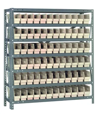 Quantum 1239-100IV Shelving Unit, 12"D x 36"L x 39"H, 400 lb capacity, Galvanized