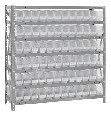 Quantum 1239-100CL Shelving Unit, 12"D x 36"L x 39"H, 400 lb capacity, Galvanized