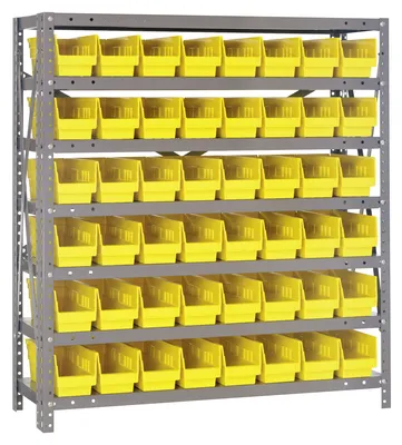 Quantum 1239-101YL Shelving Unit, 12"D x 36"L x 39"H, 400 lb capacity, Galvanized