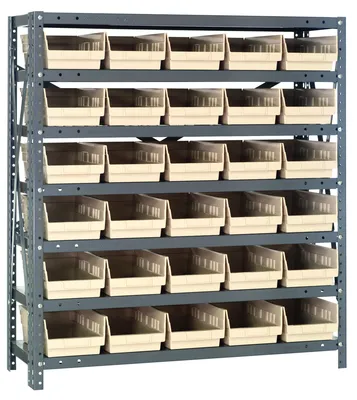 Quantum 1239-102IV Shelving Unit, 12"D x 36"L x 39"H, 400 lb capacity, Galvanized