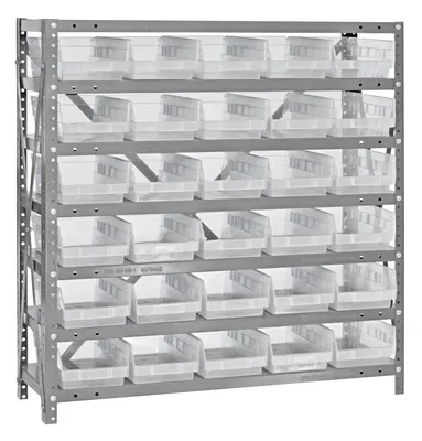 Quantum 1239-102CL Shelving Unit, 12"D x 36"L x 39"H, 400 lb capacity, Galvanized