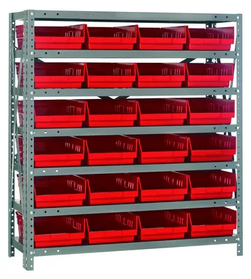 Quantum 1239-107RD Shelving Unit, 12"D x 36"L x 39"H, 400 lb capacity, Galvanized