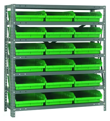 Quantum 1239-109GN Shelving Unit, 12"D x 36"L x 39"H, 400 lb capacity, Galvanized