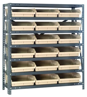 Quantum 1239-109IV Shelving Unit, 12"D x 36"L x 39"H, 400 lb capacity, Galvanized