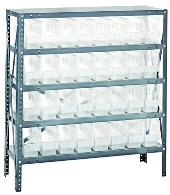 Quantum 1239-201CL Shelving Unit, 12"D x 36"L x 39"H, 400 lb capacity, Galvanized