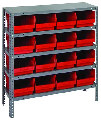 Quantum 1239-207RD Shelving Unit, 12"D x 36"L x 39"H, 400 lb capacity, Galvanized