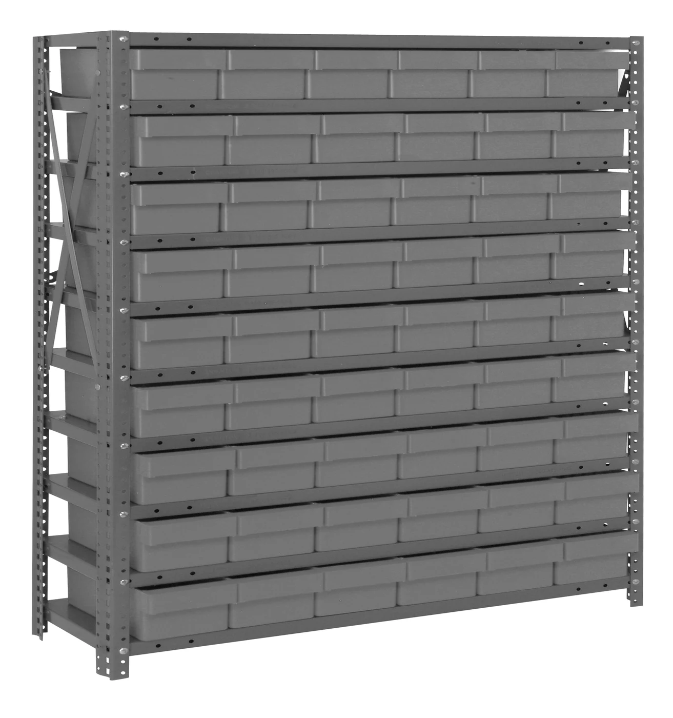 Quantum 1239-401GY Shelving Unit, 12"D x 36"L x 39"H, 400 lb capacity, Galvanized