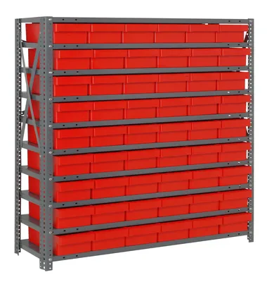 Quantum 1239-401RD Shelving Unit, 12"D x 36"L x 39"H, 400 lb capacity, Galvanized