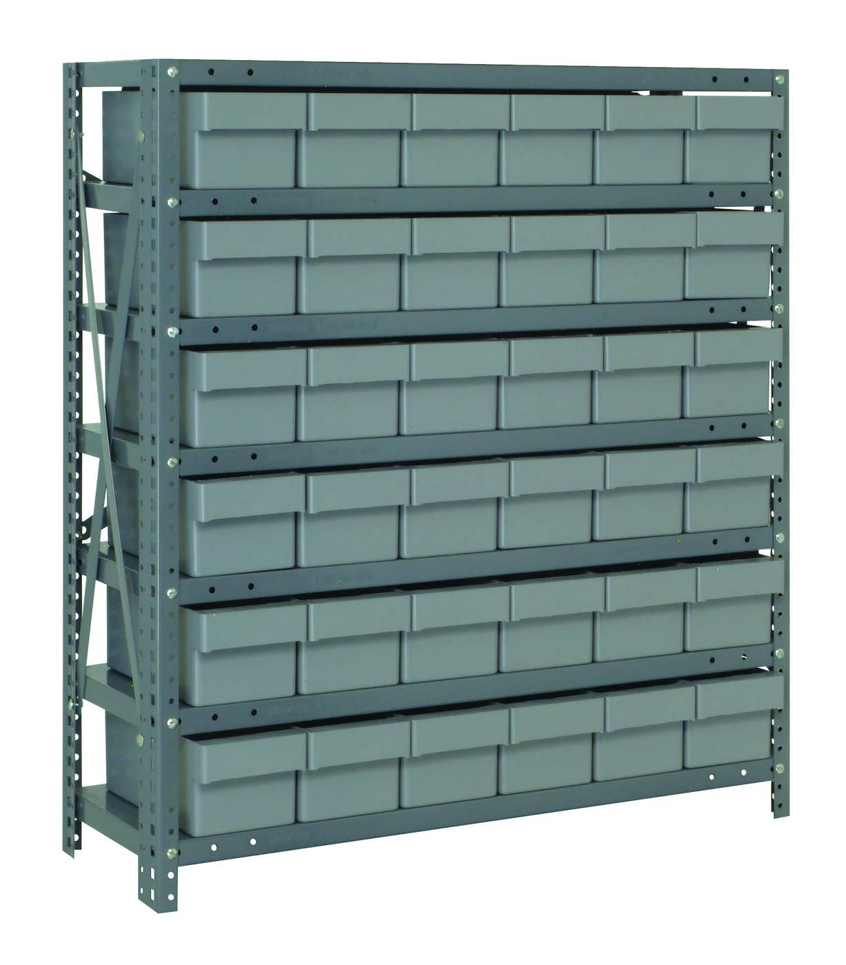 Quantum 1239-601GY Shelving Unit, 12"D x 36"L x 39"H, 400 lb capacity, Galvanized