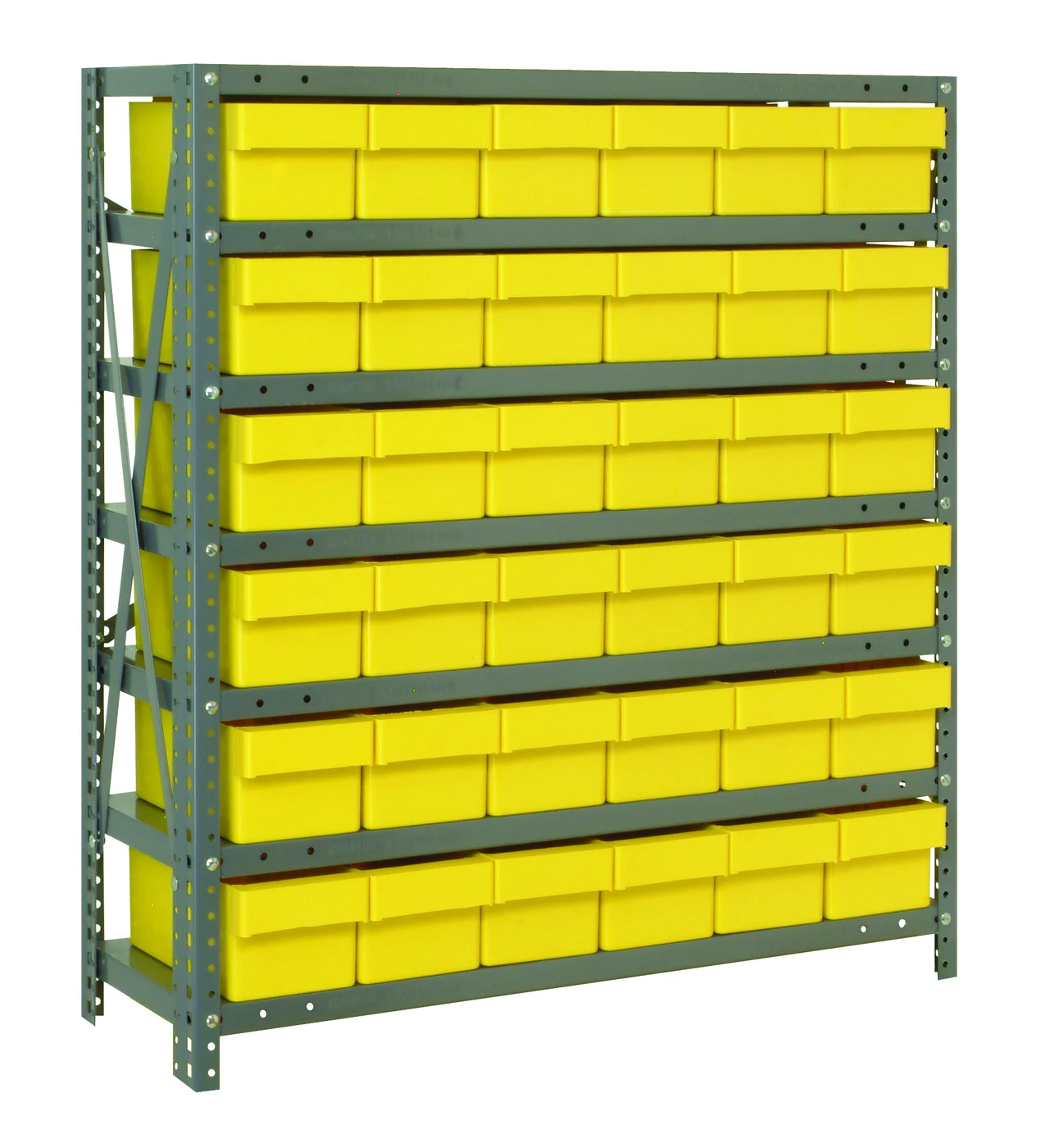 Quantum 1239-601YL Shelving Unit, 12"D x 36"L x 39"H, 400 lb capacity, Galvanized