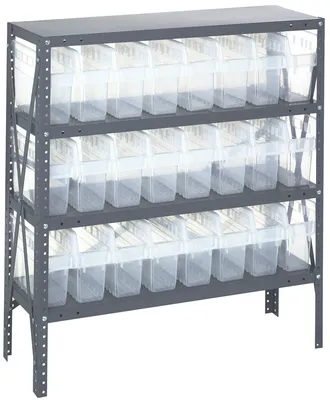 Quantum 1239-SB801CL Shelving Unit, 12"D x 36"L x 39"H, 400 lb capacity, Galvanized