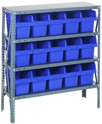 Quantum 1239-SB802BL Shelving Unit, 12"D x 36"L x 39"H, 400 lb capacity, Galvanized