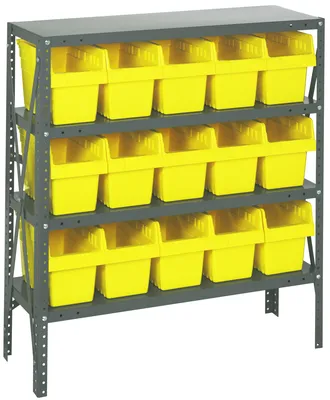 Quantum 1239-SB802YL Shelving Unit, 12"D x 36"L x 39"H, 400 lb capacity, Galvanized