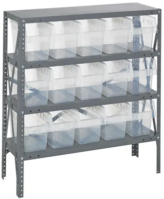 Quantum 1239-SB802CL Shelving Unit, 12"D x 36"L x 39"H, 400 lb capacity, Galvanized