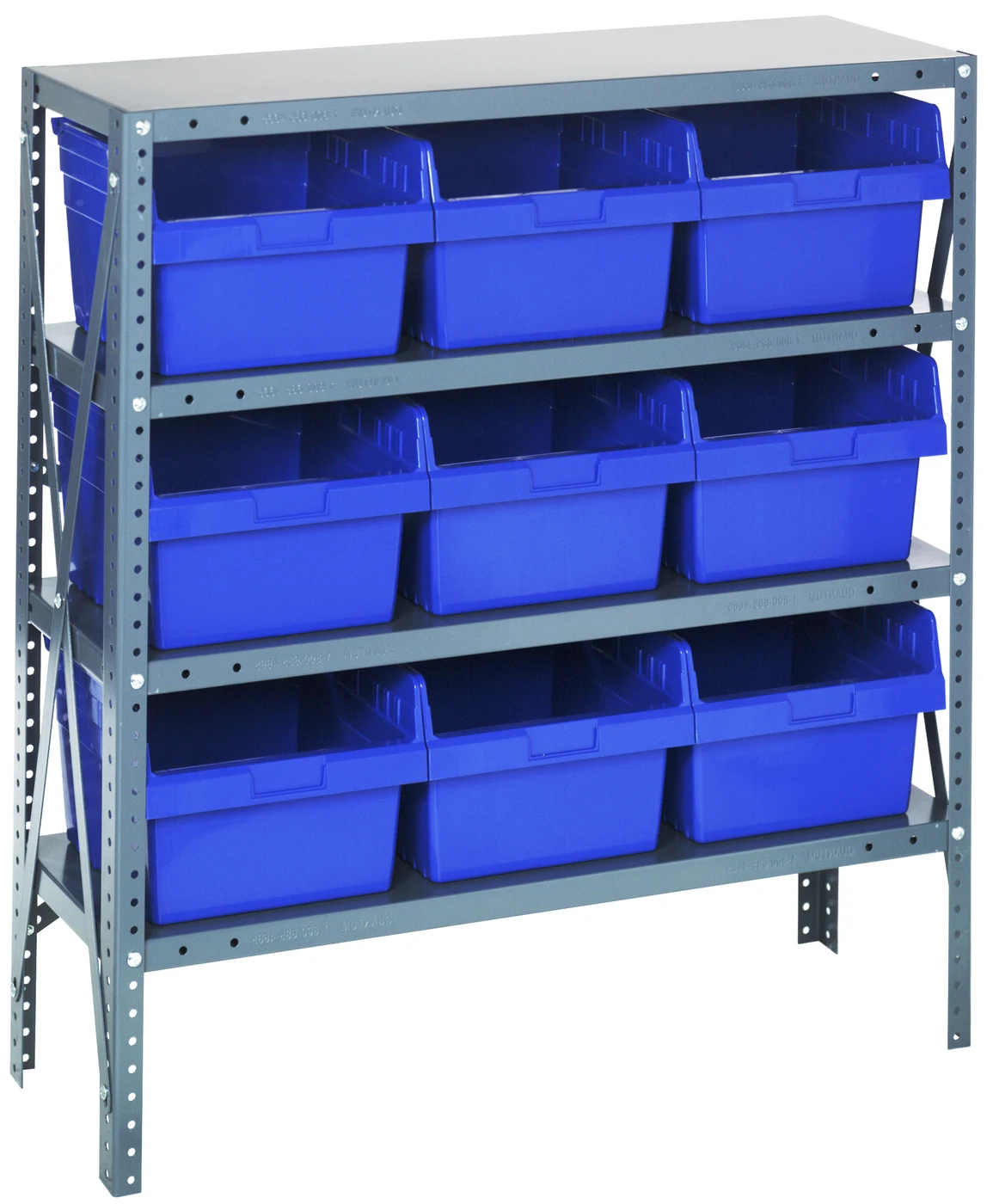 Quantum 1239-SB809BL Shelving Unit, 12"D x 36"L x 39"H, 400 lb capacity, Galvanized