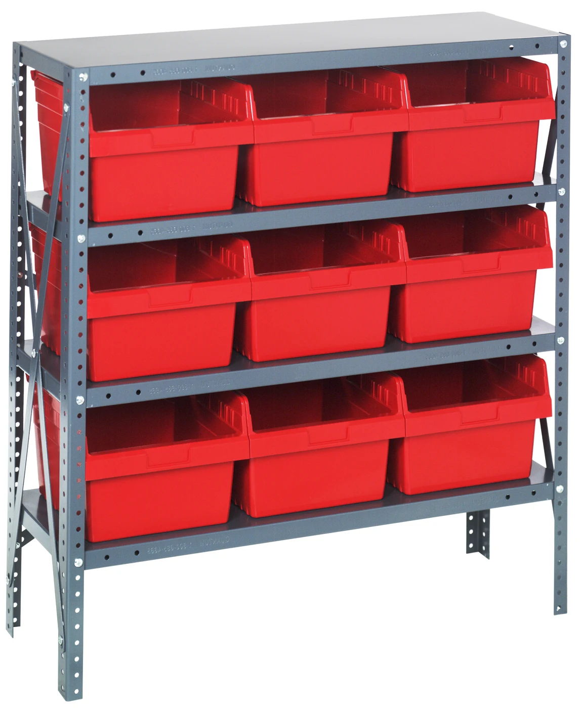 Quantum 1239-SB809RD Shelving Unit, 12"D x 36"L x 39"H, 400 lb capacity, Galvanized