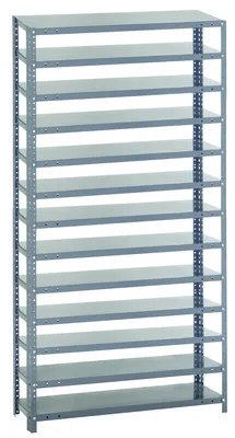 Quantum 1275-000 Shelving Unit, 12"D x 36"L x 75"H, 400 lb capacity, Galvanized