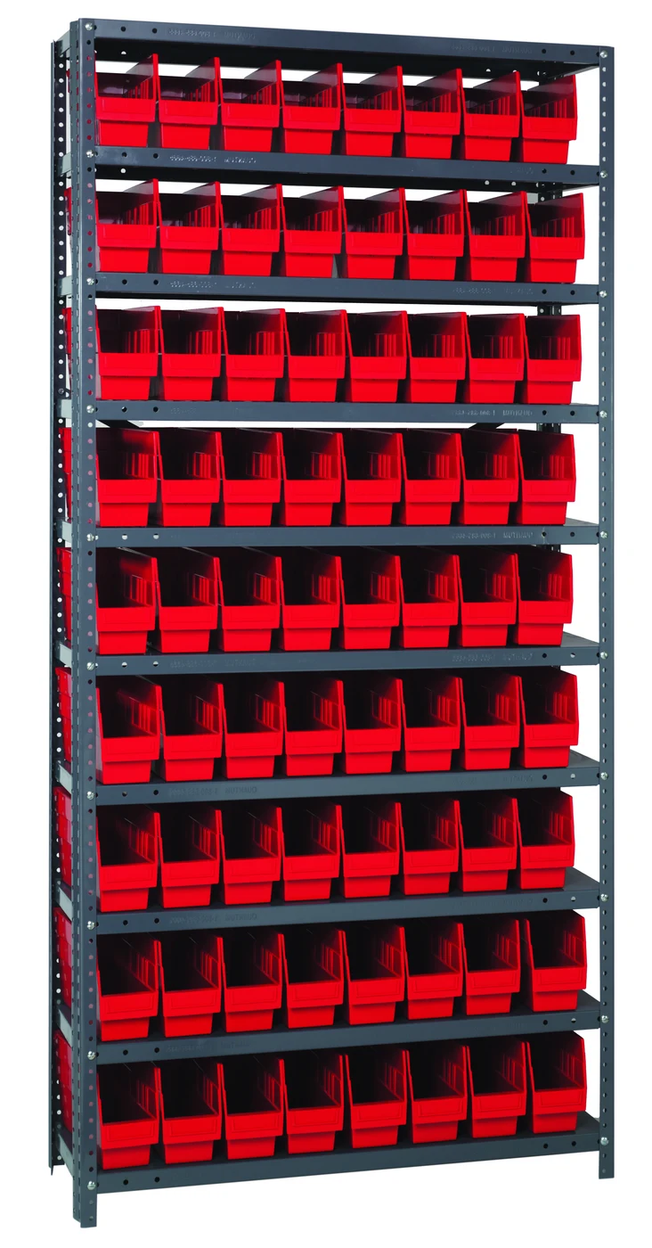 Quantum 1275-201RD Shelving Unit, 12"D x 36"L x 75"H, 400 lb capacity, Galvanized