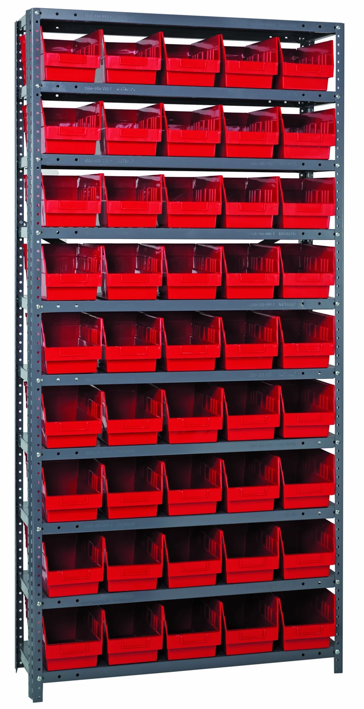 Quantum 1275-202RD Shelving Unit, 12"D x 36"L x 75"H, 400 lb capacity, Galvanized