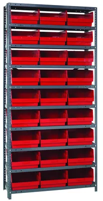 Quantum 1275-209RD Shelving Unit, 12"D x 36"L x 75"H, 400 lb capacity, Galvanized