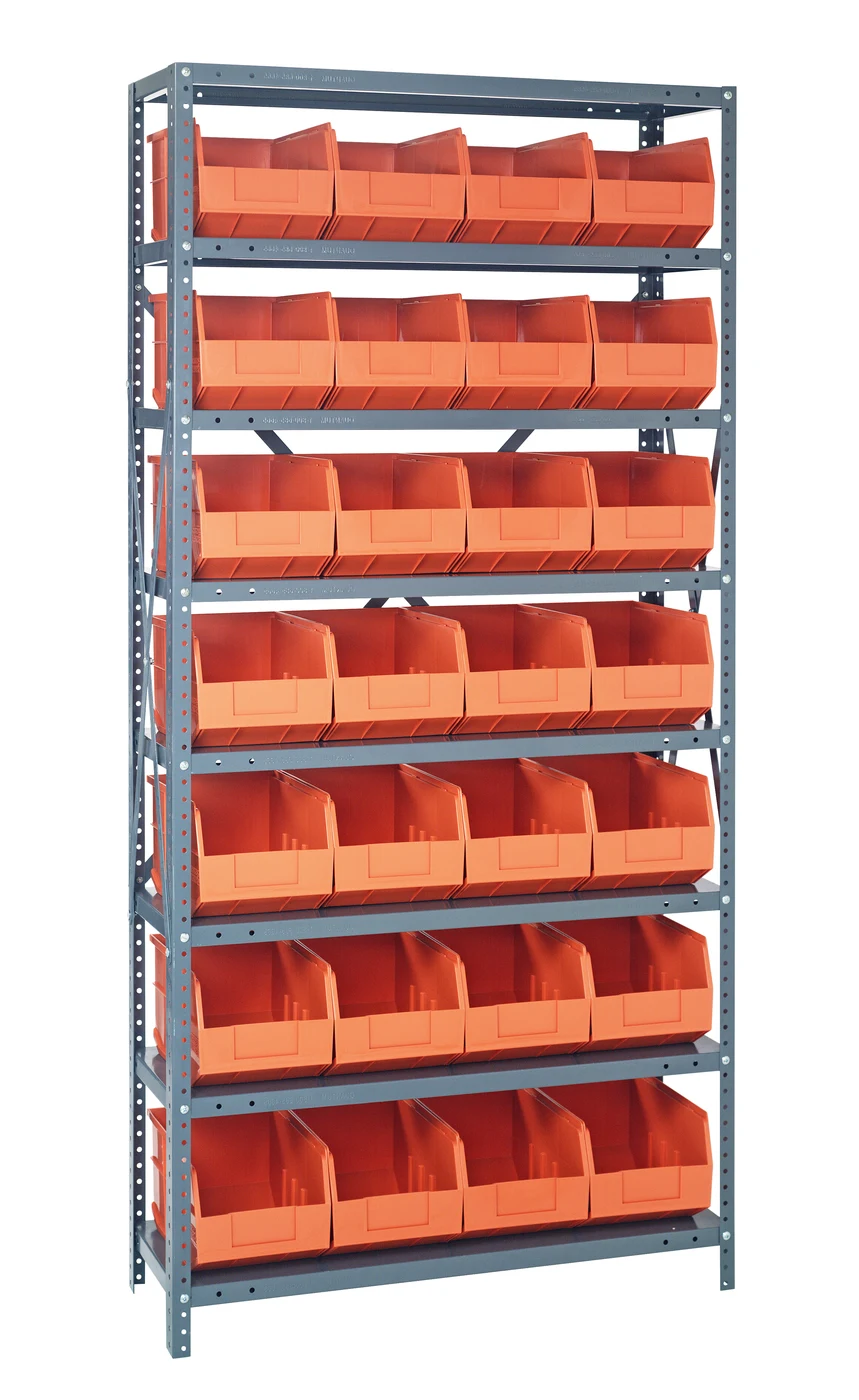 Quantum 1275-423OR Shelving Unit, 12"D x 36"L x 75"H, 400 lb capacity, Galvanized