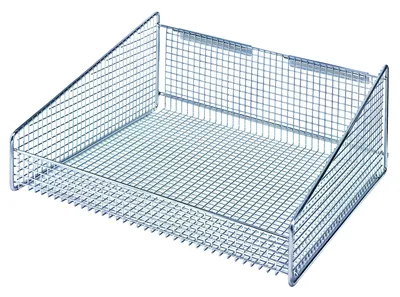 Quantum 1635HBC Partition Wall Hanging Basket, 17-7/8"W x 36"D x 7-1/2"H, 125 lb capacity, Chrome