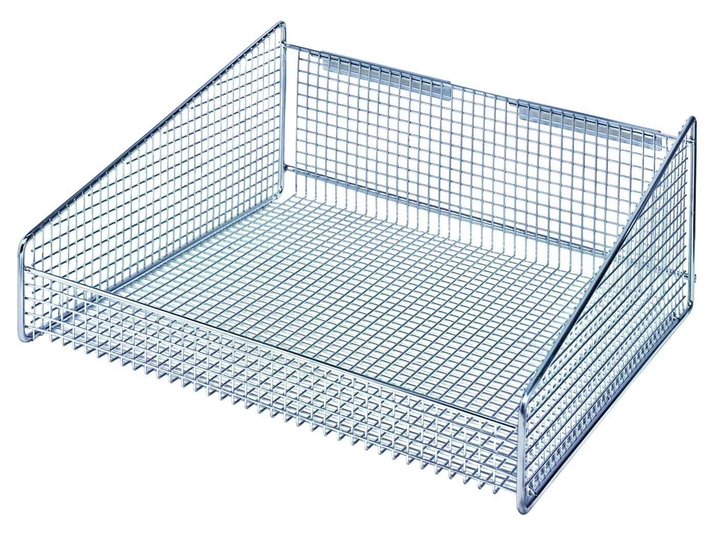 Quantum 1635HBC Partition Wall Hanging Basket, 17-7/8"W x 36"D x 7-1/2"H, 125 lb capacity, Chrome