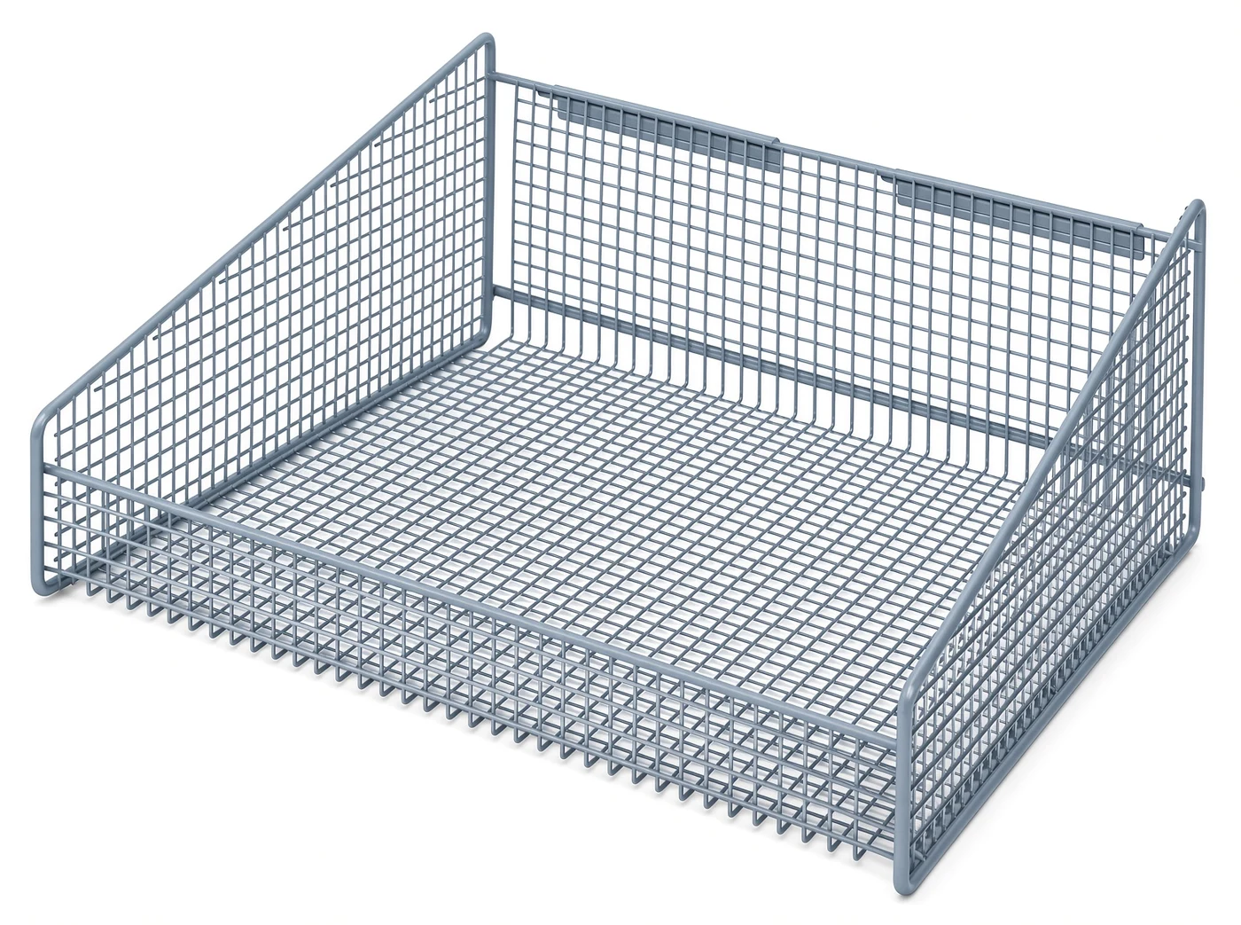 Quantum 1617HBGY Partition Wall Hanging Basket, 17-7/8"W x 18"D x 7-1/2"H, 125 lb capacity, Gray