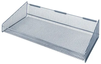 Quantum 1635HBGY Partition Wall Hanging Basket, 17-7/8"W x 36"D x 7-1/2"H, 125 lb capacity, Gray