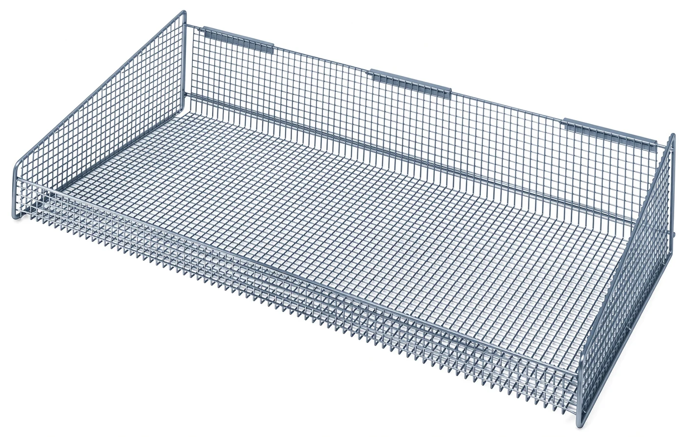 Quantum 1635HBGY Partition Wall Hanging Basket, 17-7/8"W x 36"D x 7-1/2"H, 125 lb capacity, Gray