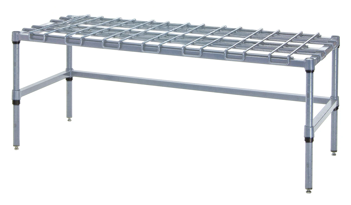 Quantum 182414DGY Wire Dunnage Rack, 24"W x 18"D x 14"H, 1300-1600 lb capacity, Gray
