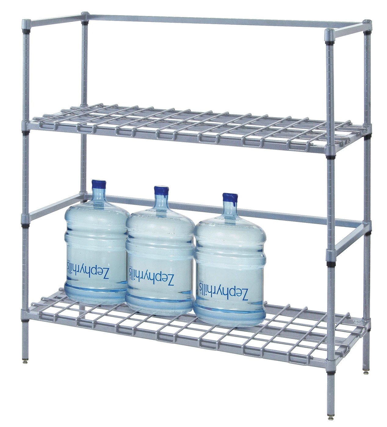 Quantum 182454DGY Wire Tank & Beverage Container Dunnage Rack, 24"W x 18"D x 54"H, 2600-3200 lb capacity, Gray