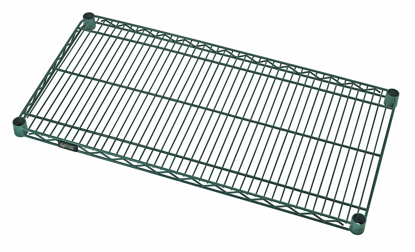 Quantum 1224P Wire Shelf, 24"W x 12"D, 600-800 lb capacity, Green