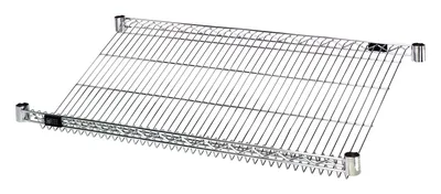 Quantum 1836SL Slanted Wire Shelf, 36"W x 18"D, 400 lb capacity, Galvanized