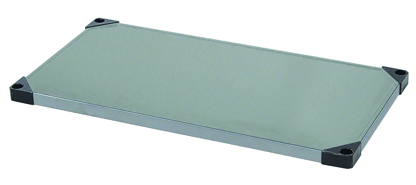 Quantum 1848SS Solid Shelf, 48"W x 18"D, 400-600 lb capacity, Stainless