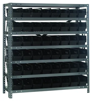 Quantum 1839-103BK Shelving Unit, 18"D x 36"L x 39"H, 400 lb capacity, Galvanized