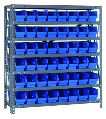 Quantum 1839-103BL Shelving Unit, 18"D x 36"L x 39"H, 400 lb capacity, Galvanized