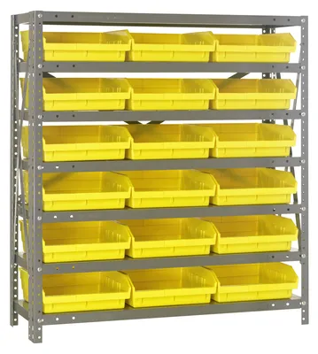 Quantum 1839-110YL Shelving Unit, 18"D x 36"L x 39"H, 400 lb capacity, Galvanized