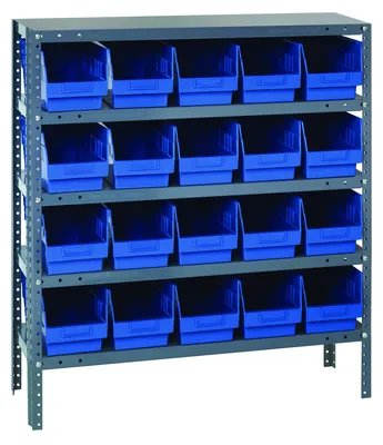 Quantum 1839-204BL Shelving Unit, 18"D x 36"L x 39"H, 400 lb capacity, Galvanized