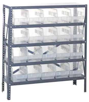 Quantum 1839-204CL Shelving Unit, 18"D x 36"L x 39"H, 400 lb capacity, Galvanized