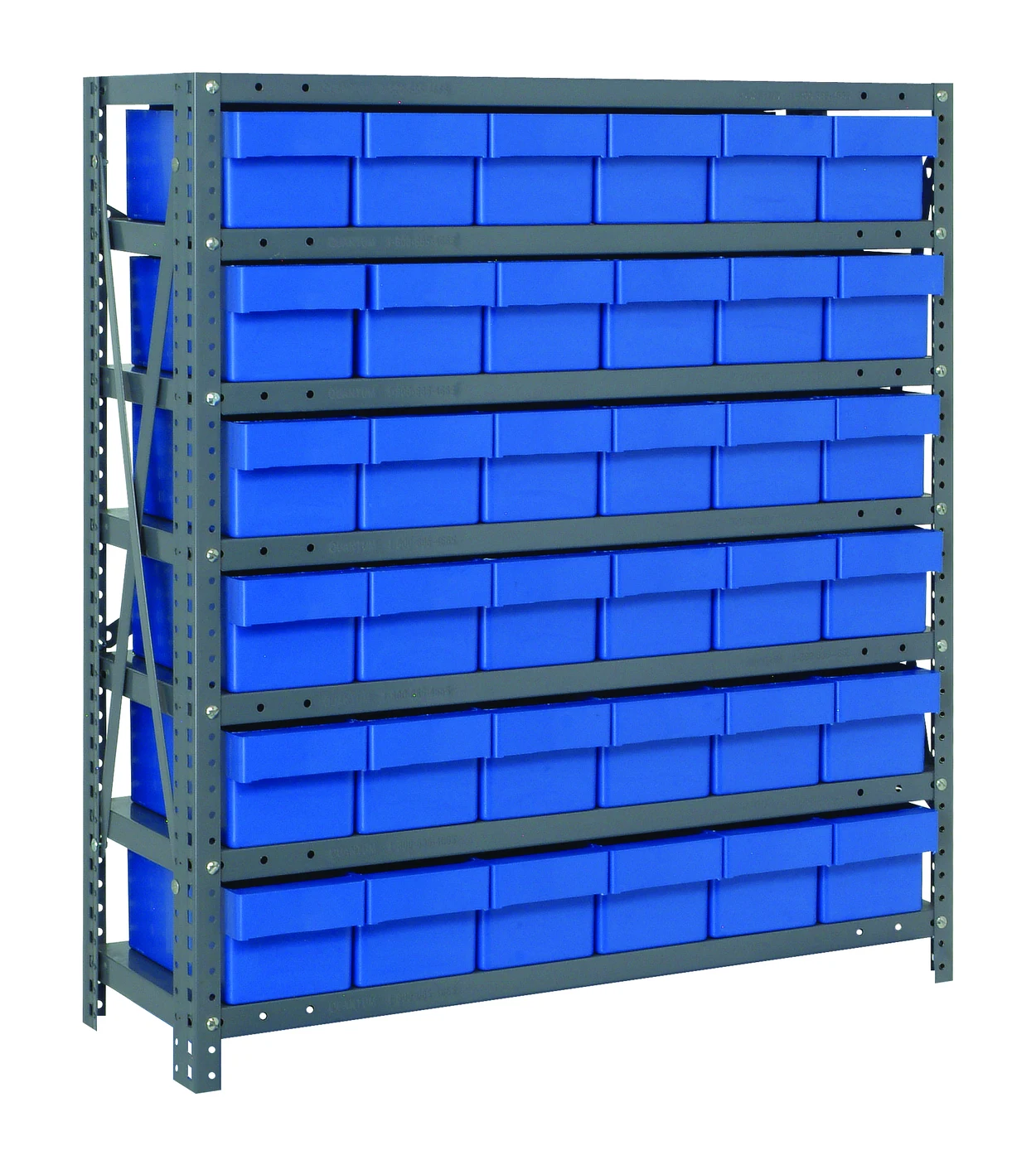 Quantum 1839-602BL Shelving Unit, 18"D x 36"L x 39"H, 400 lb capacity, Galvanized