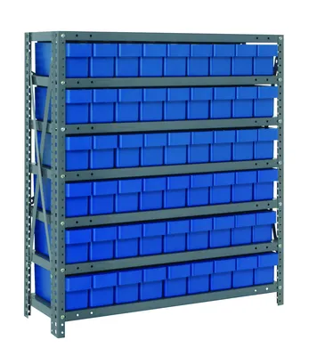 Quantum 1839-604BL Shelving Unit, 18"D x 36"L x 39"H, 400 lb capacity, Galvanized
