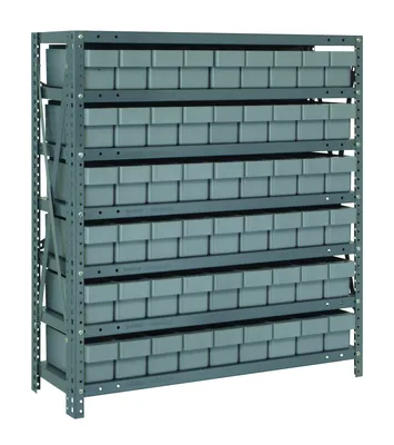 Quantum 1839-604GY Shelving Unit, 18"D x 36"L x 39"H, 400 lb capacity, Galvanized