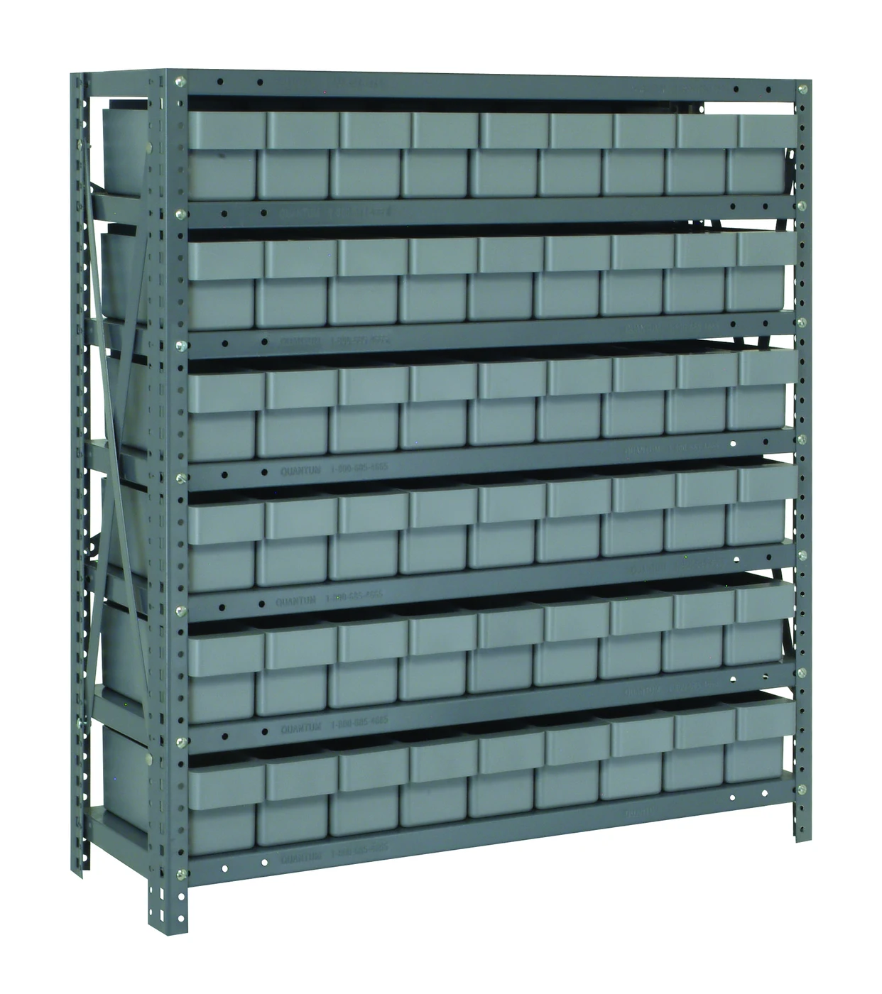 Quantum 1839-604GY Shelving Unit, 18"D x 36"L x 39"H, 400 lb capacity, Galvanized